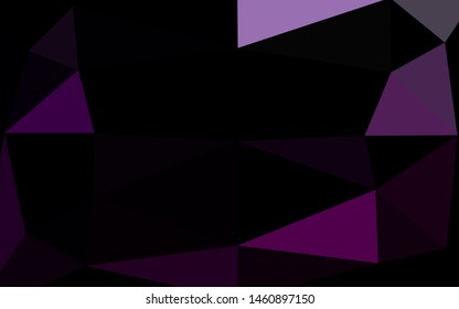 Light Purple vector triangle mosaic template. Glitter abstract illustration with an elegant design. Brand new design for your business.