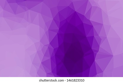 Light Purple vector triangle mosaic texture. Colorful illustration in Origami style with gradient.  Brand new design for your business.
