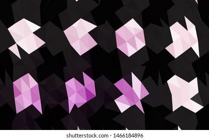 Light Purple vector triangle mosaic cover. An elegant bright illustration with gradient. Elegant pattern for a brand book.