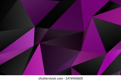 Light Purple vector triangle mosaic texture. Colorful abstract illustration with gradient. Template for a cell phone background.