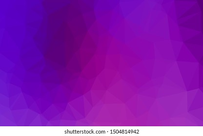 Light Purple vector triangle mosaic texture. A completely new color illustration in a vague style. Polygonal design for your web site.