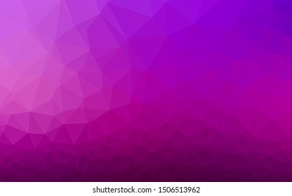 Light Purple vector triangle mosaic texture. A completely new color illustration in a vague style. Template for a cell phone background.