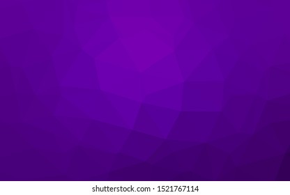 Light Purple vector triangle mosaic cover. Brand new colorful illustration in with gradient. New texture for your design.