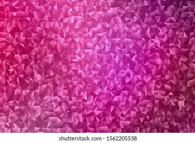Light Purple vector triangle mosaic template. Modern geometrical abstract illustration with gradient. Template for a cell phone background.