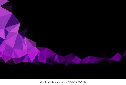 Light Purple vector triangle mosaic template. Shining illustration, which consist of triangles. Completely new template for your business design.