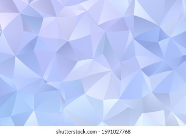 Light Purple vector triangle mosaic background. Elegant bright polygonal illustration with gradient. Completely new template for your banner.