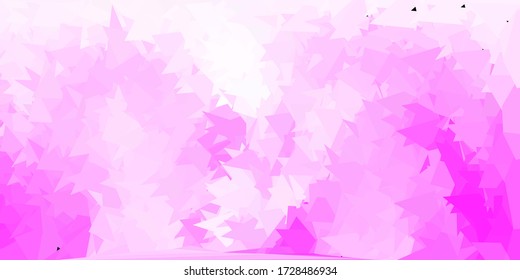 Hellviolette Vektor Dreieck-Mosaik Hintergrund. Intelligente Darstellung im facettierten Stil mit abstrakten Dreiecken. Hintergrundbild für Ihre Web-Apps.