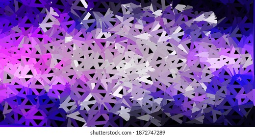 Light purple vector triangle mosaic pattern. New colorful illustration with shapes of gradient triangles. Landing pages design.