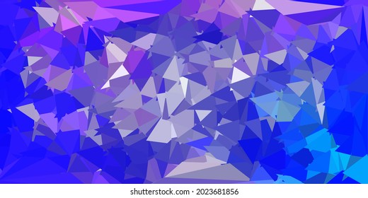 Light purple vector triangle mosaic design. Illustration in broken glass style with triangles. Your business gesign.