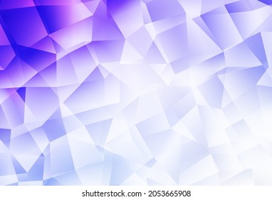 Light Purple vector triangle mosaic template. Elegant bright polygonal illustration with gradient. A completely new design for your leaflet.