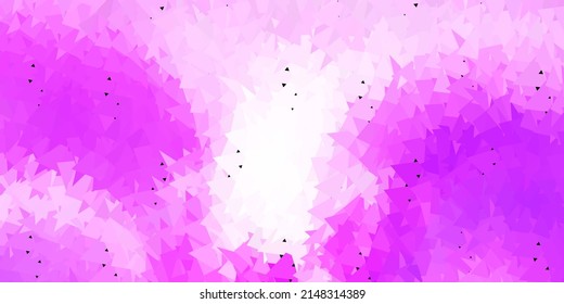 Light purple vector triangle mosaic template. New colorful illustration with shapes of gradient triangles. Your business gesign.