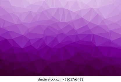 Light Purple vector triangle mosaic template. Shining illustration, which consist of triangles. Textured pattern for background.