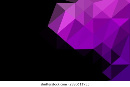 Light Purple vector triangle mosaic cover. An elegant bright illustration with gradient. Template for a cell phone background.