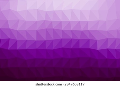 Light Purple vector triangle mosaic texture. Triangular geometric sample with gradient.  Polygonal design for your web site.
