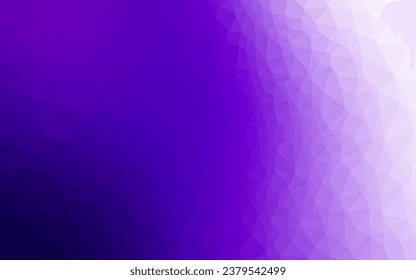 Light Purple vector triangle mosaic texture. Colorful illustration in Origami style with gradient.  Textured pattern for background.