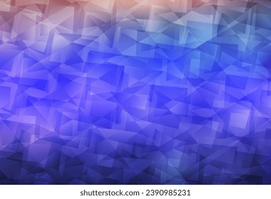 Light Purple vector triangle mosaic template. Shining polygonal illustration, which consist of triangles. Polygonal design for your web site.