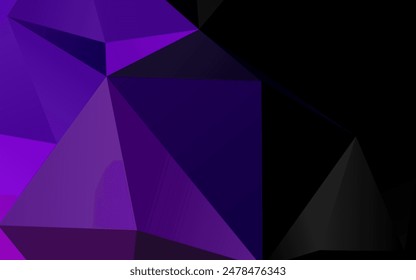 Cubierta de mosaico de triángulo de Vector púrpura claro. Colorida ilustración abstracta con degradado. Patrón elegante para un libro de marca.