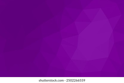 Light Purple vector triangle mosaic template. Triangular geometric sample with gradient.  The best triangular design for your business.