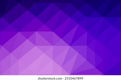 Light Purple vector triangle mosaic cover. Colorful abstract illustration with gradient. Brand new design for your business.