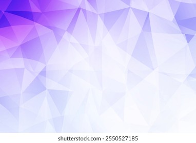 Light Purple vector triangle mosaic texture. Polygonal abstract illustration with gradient. Textured pattern for your backgrounds.
