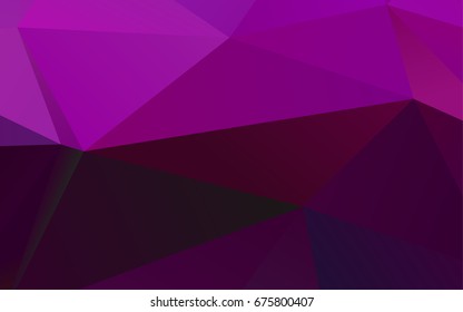 Light Purple vector triangle mosaic template. A sample with polygonal shapes. The completely new template can be used for your brand book.