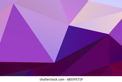 Light Purple vector triangle mosaic template. Colorful illustration in abstract style with gradient. Brand-new design for your business.