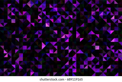 Light Purple vector triangle mosaic pattern. Glitter abstract illustration with an elegant design. A new texture for your design.