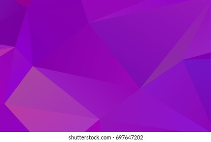 Light Purple vector triangle mosaic background. Creative geometric illustration in Origami style with gradient. Brand-new style for your business design.