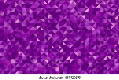 Light Purple vector triangle mosaic pattern. Geometric illustration in Origami style with gradient.  The template can be used as a background for cell phones.