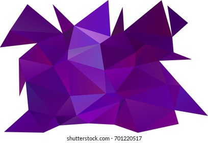 Light Purple vector triangle mosaic background. Colorful illustration in abstract style with gradient. A completely new design for your business.