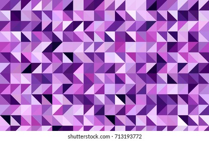 Light Purple vector triangle mosaic template. An elegant bright illustration with gradient. The polygonal design can be used for your web site.