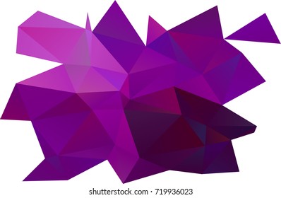 Light Purple vector triangle mosaic template. Shining colored illustration in a brand-new style. Brand-new design for your business.