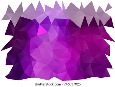Light Purple vector triangle mosaic template. Creative geometric illustration in Origami style with gradient. Brand-new design for your business.