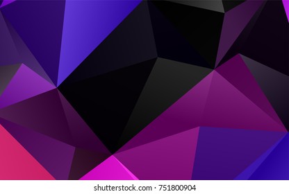 Light Purple vector triangle mosaic pattern. A completely new color illustration in a vague style. The textured pattern can be used for background.