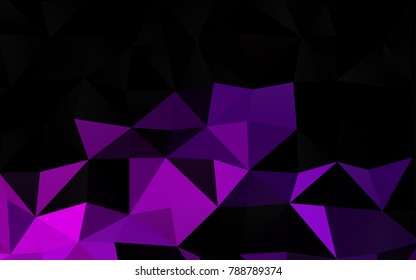 Light Purple vector triangle mosaic template. Glitter abstract illustration with an elegant design. A completely new template for your business design.