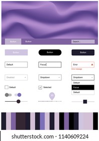 Light Purple vector ui kit with bubble shapes. Colorful abstract illustration with gradient lines. This sample is for your landing page.