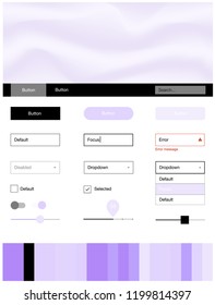 Light Purple vector ui kit with bubble shapes. Glitter abstract illustration with blurred bubble shapes.. Modern template for your landing page.