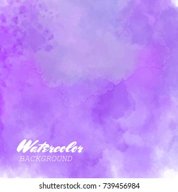 Light Purple Watercolor Background. Vector illustration