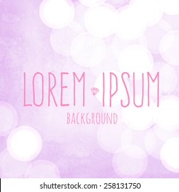 Light Purple Watercolor Paper Background With Bokeh