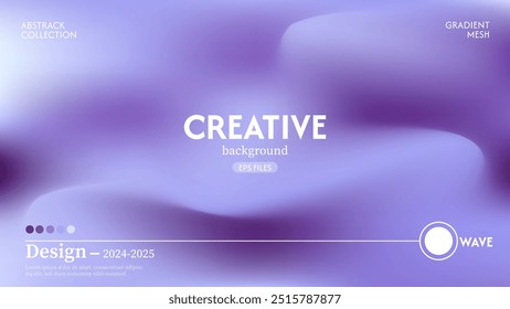 Light purple wave abstract background. Gradient. Soft surface texture. Dark colored background with space for design. Eggplant plum color combination