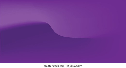 Light purple wave abstract background. Gradient. The surface texture of the fabric is firm. Dark colored background with space for design. Plum eggplant