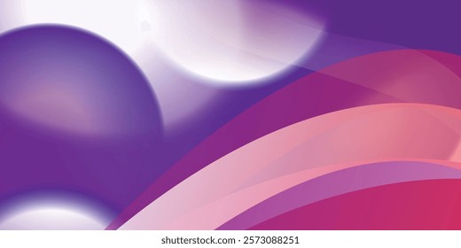 Light purple wave abstract background. Gradient. The surface texture of the fabric is firm. Dark colored background with space for design. Plum eggplant color combination