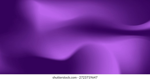 Fundo abstrato de onda roxa clara. Gradiente. A textura superficial do tecido é firme. Fundo de cor escura com espaço para design. Combinação de cor de beringela de ameixa