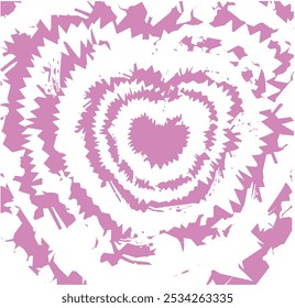 light purple and white abstract tie dye with a heart 