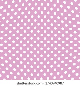 Vector de patrones de puntos de polka clara púrpura y blanca