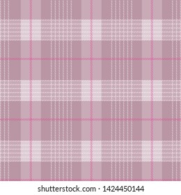 Light purple/mauve colored tartan plaid checkered pattern for garment/textile/fabric print
