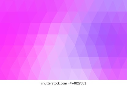 Light purple-pink low poly template. A vague abstract illustration with gradient. The template can be used as a background for cell phones.