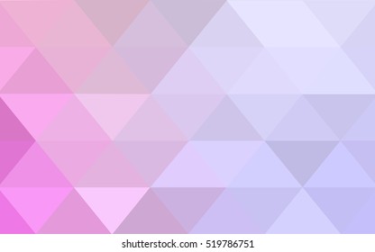 Light purple-pink polygon abstract template. Colorful abstract illustration with gradient. The textured pattern can be used for background.
