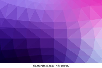 Light purple-pink polygonal illustration, which consist of triangles. Triangular design for your business. Geometric background in Origami style with gradient.