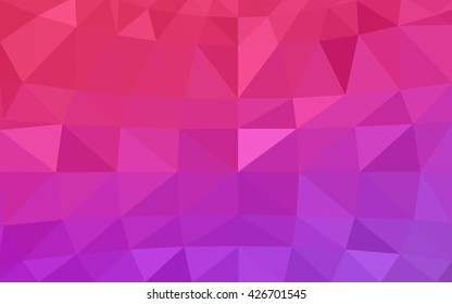 Light purple-pink polygonal illustration, which consist of triangles. Triangular design for your business. Geometric background in Origami style with gradient.